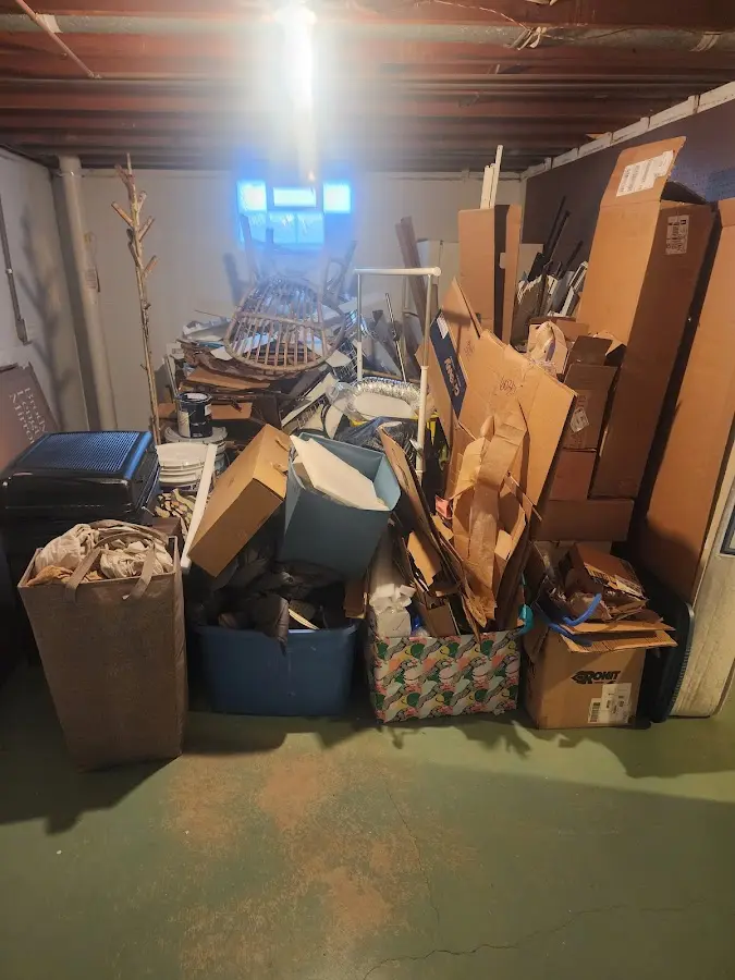 Roll-off dumpster container at job site for Yard Waste Dumpster Rental in Minerva